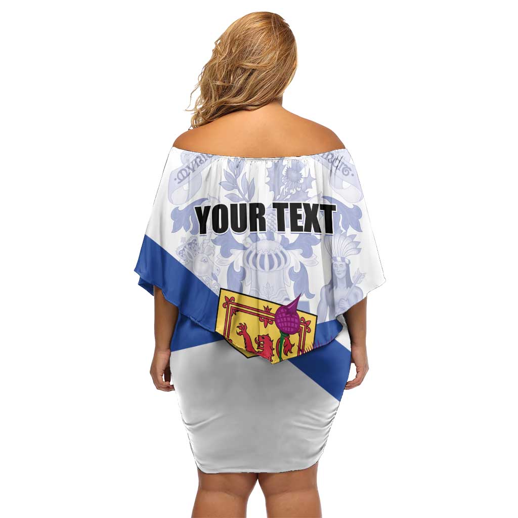 Personalized Canada Nova Scotia Province Family Matching Off Shoulder Short Dress and Hawaiian Shirt One Defends and The Other Conquers