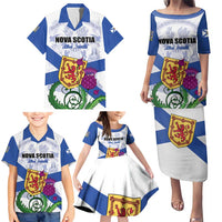 Personalized Canada Nova Scotia Province Family Matching Puletasi and Hawaiian Shirt One Defends and The Other Conquers