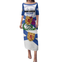 Personalized Canada Nova Scotia Province Family Matching Puletasi and Hawaiian Shirt One Defends and The Other Conquers