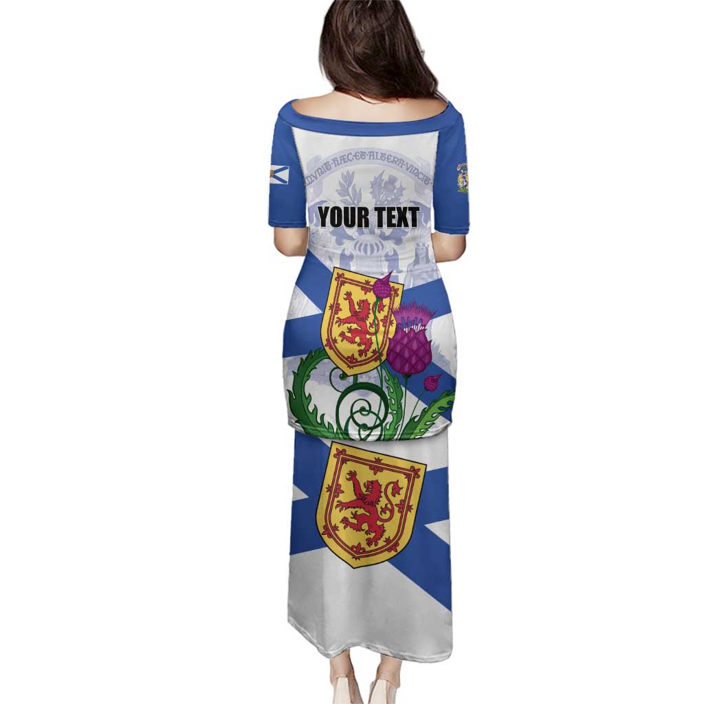 Personalized Canada Nova Scotia Province Family Matching Puletasi and Hawaiian Shirt One Defends and The Other Conquers