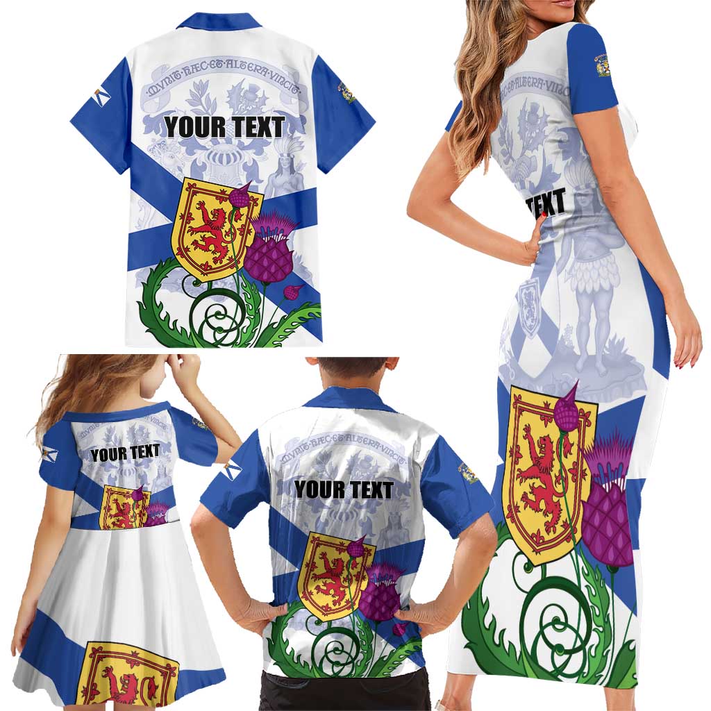 Personalized Canada Nova Scotia Province Family Matching Short Sleeve Bodycon Dress and Hawaiian Shirt One Defends and The Other Conquers