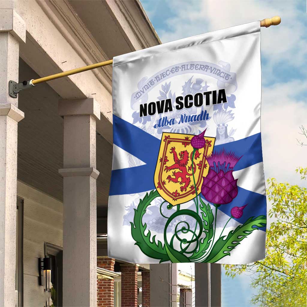 Canada Nova Scotia Province Garden Flag One Defends and The Other Conquers