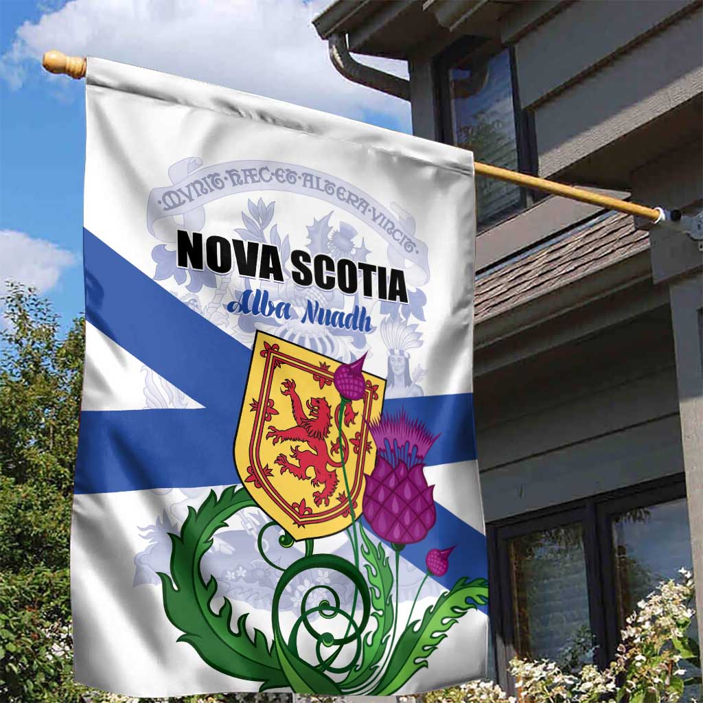 Canada Nova Scotia Province Garden Flag One Defends and The Other Conquers