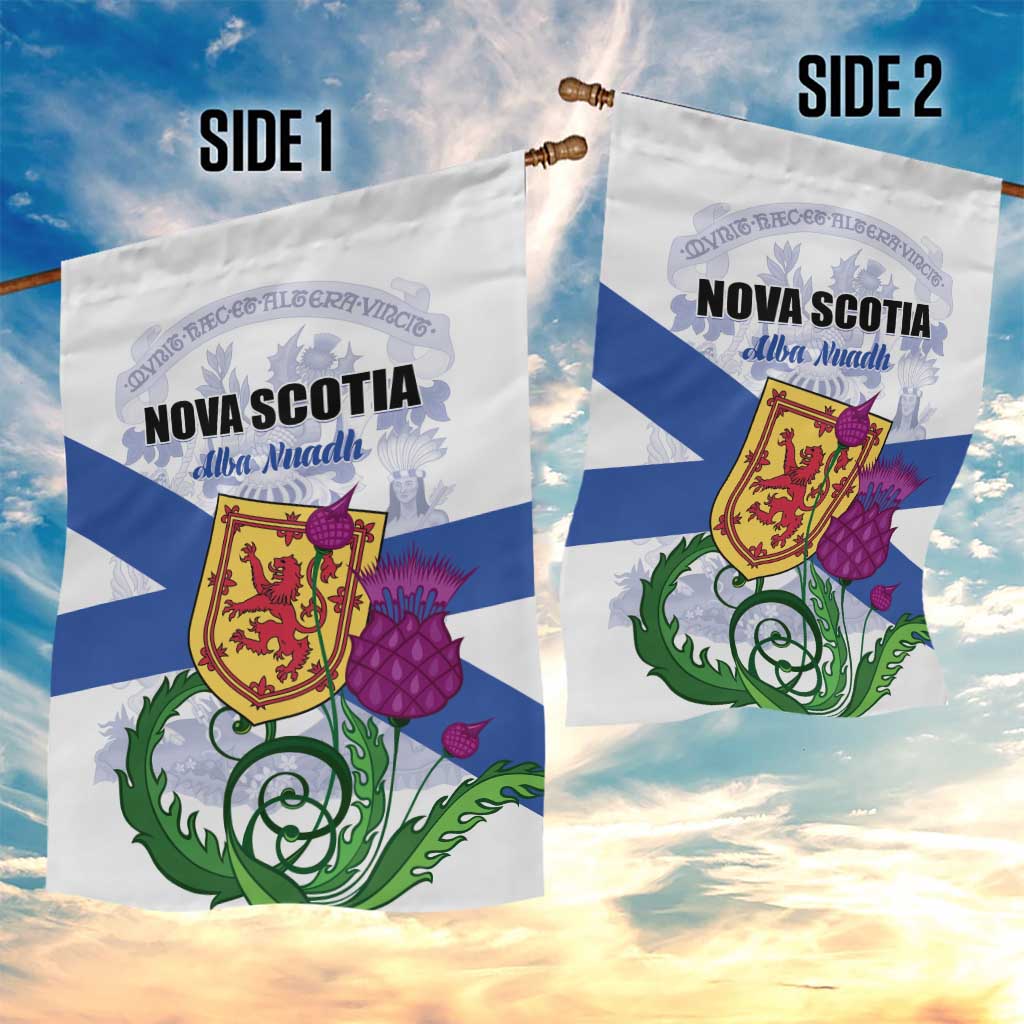 Canada Nova Scotia Province Garden Flag One Defends and The Other Conquers