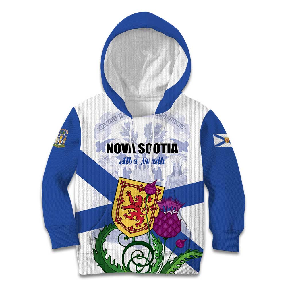 Personalized Canada Nova Scotia Province Kid Hoodie One Defends and The Other Conquers