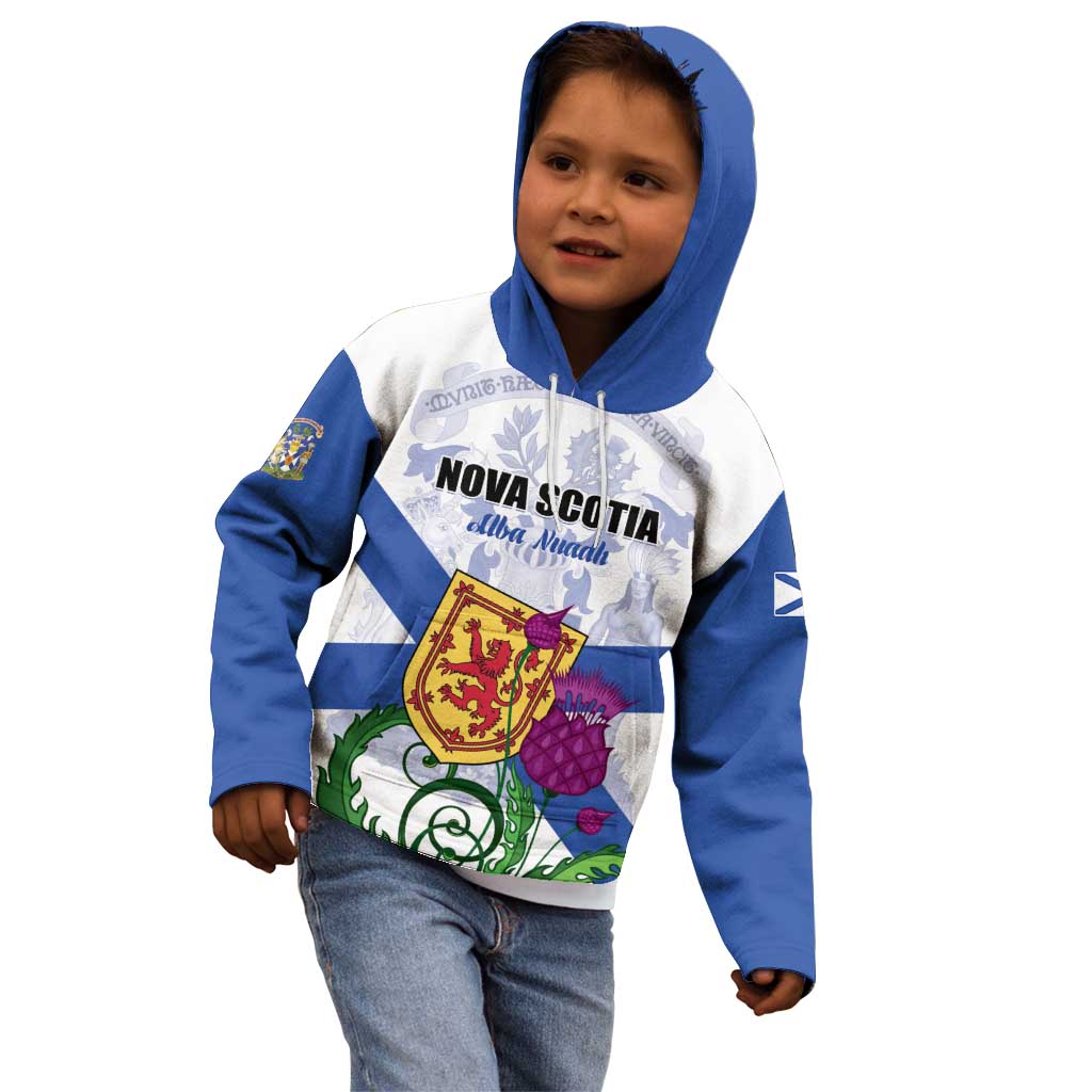 Personalized Canada Nova Scotia Province Kid Hoodie One Defends and The Other Conquers
