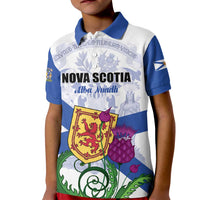 Personalized Canada Nova Scotia Province Kid Polo Shirt One Defends and The Other Conquers