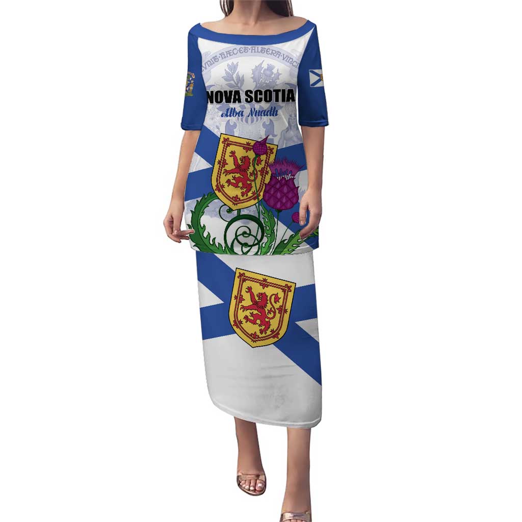 Personalized Canada Nova Scotia Province Puletasi One Defends and The Other Conquers