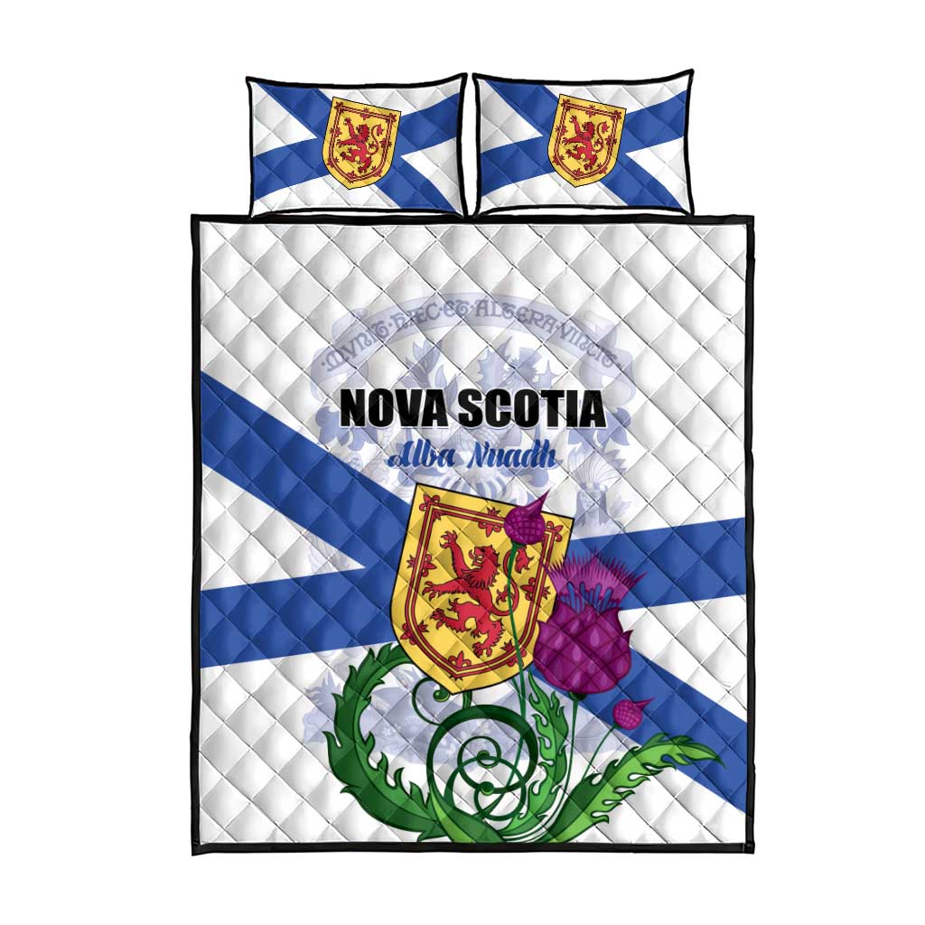 Canada Nova Scotia Province Quilt Bed Set One Defends and The Other Conquers