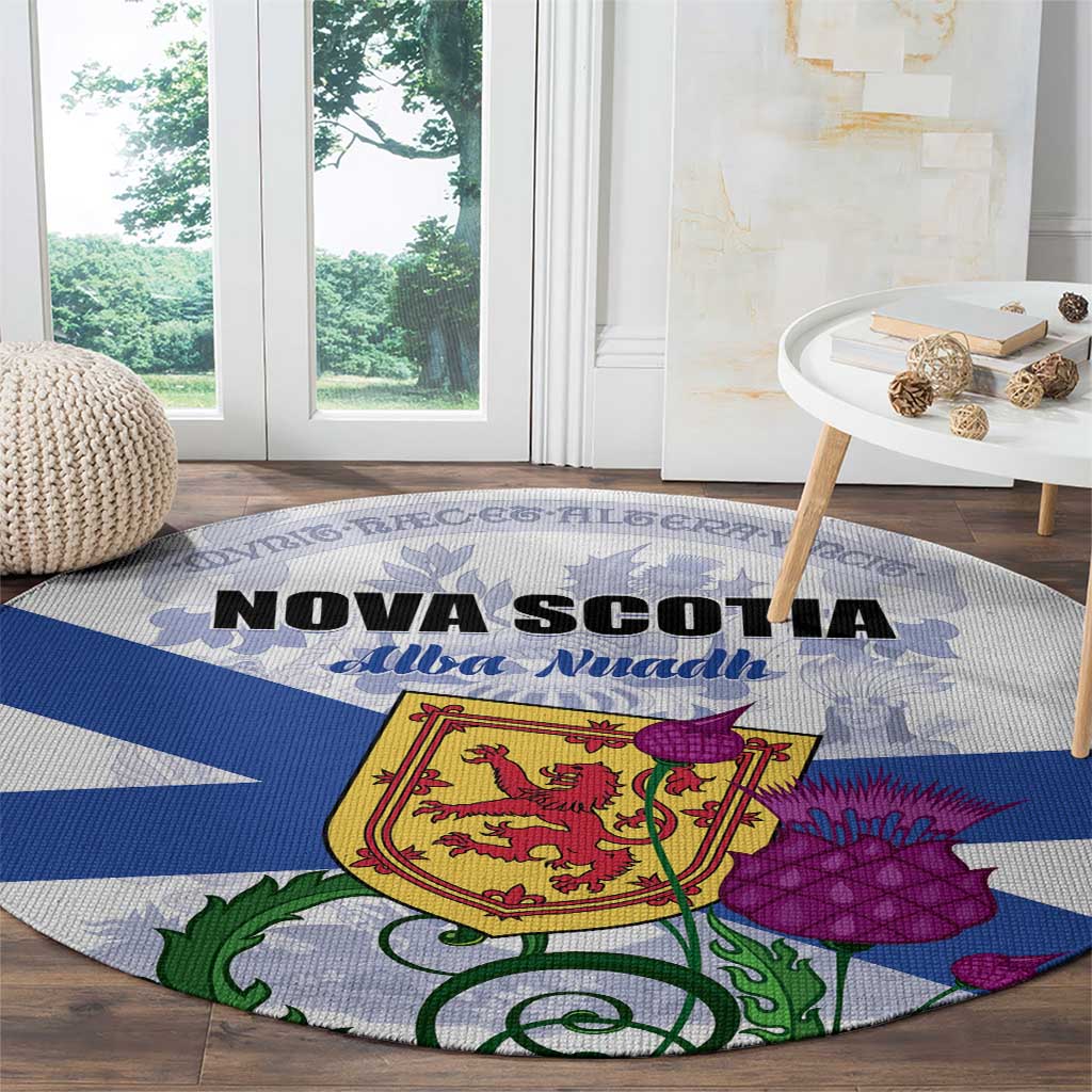 Canada Nova Scotia Province Round Carpet One Defends and The Other Conquers