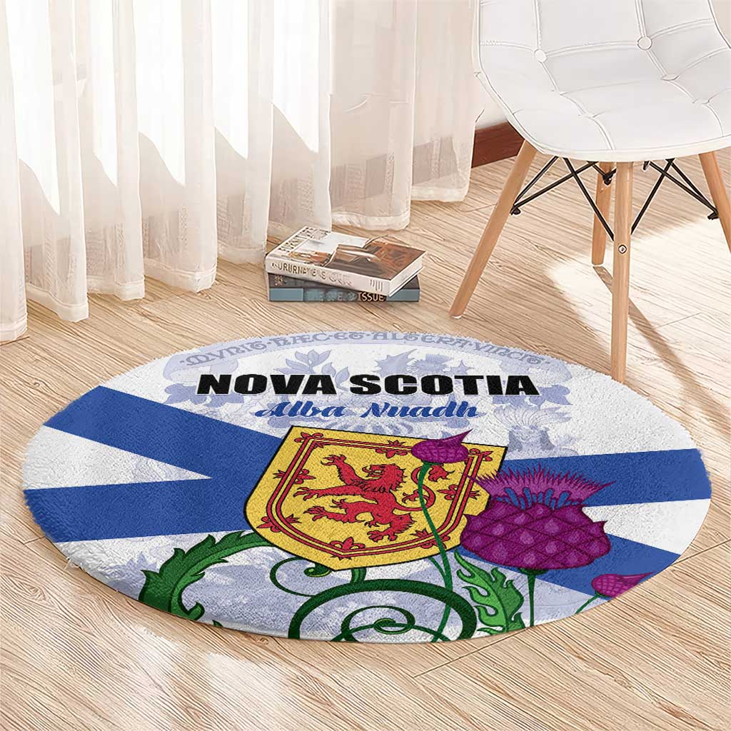 Canada Nova Scotia Province Round Carpet One Defends and The Other Conquers