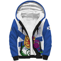 Personalized Canada Nova Scotia Province Sherpa Hoodie One Defends and The Other Conquers