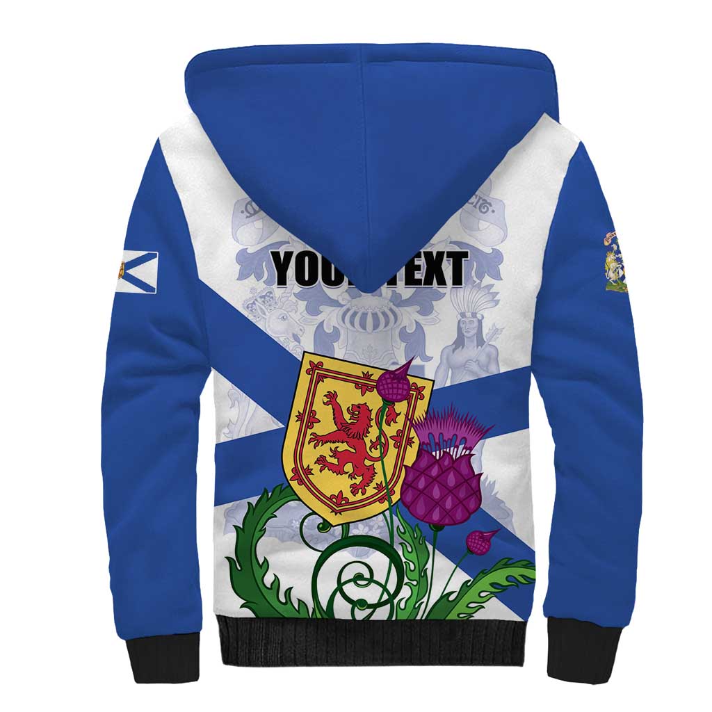 Personalized Canada Nova Scotia Province Sherpa Hoodie One Defends and The Other Conquers