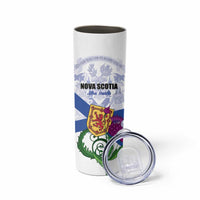 Personalized Canada Nova Scotia Province Skinny Tumbler One defends and the other conquers