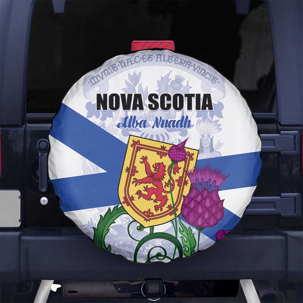 Canada Nova Scotia Province Spare Tire Cover One Defends and The Other Conquers