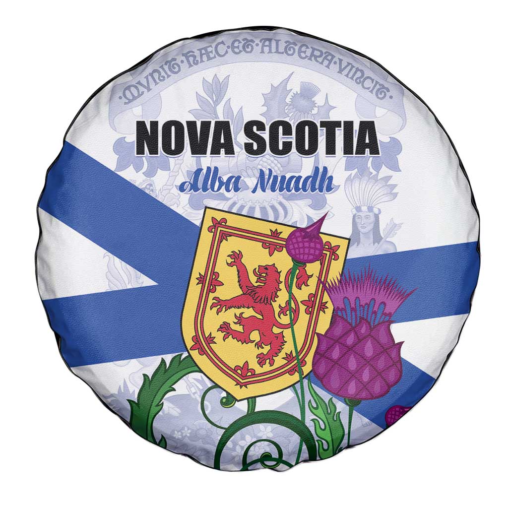 Canada Nova Scotia Province Spare Tire Cover One Defends and The Other Conquers