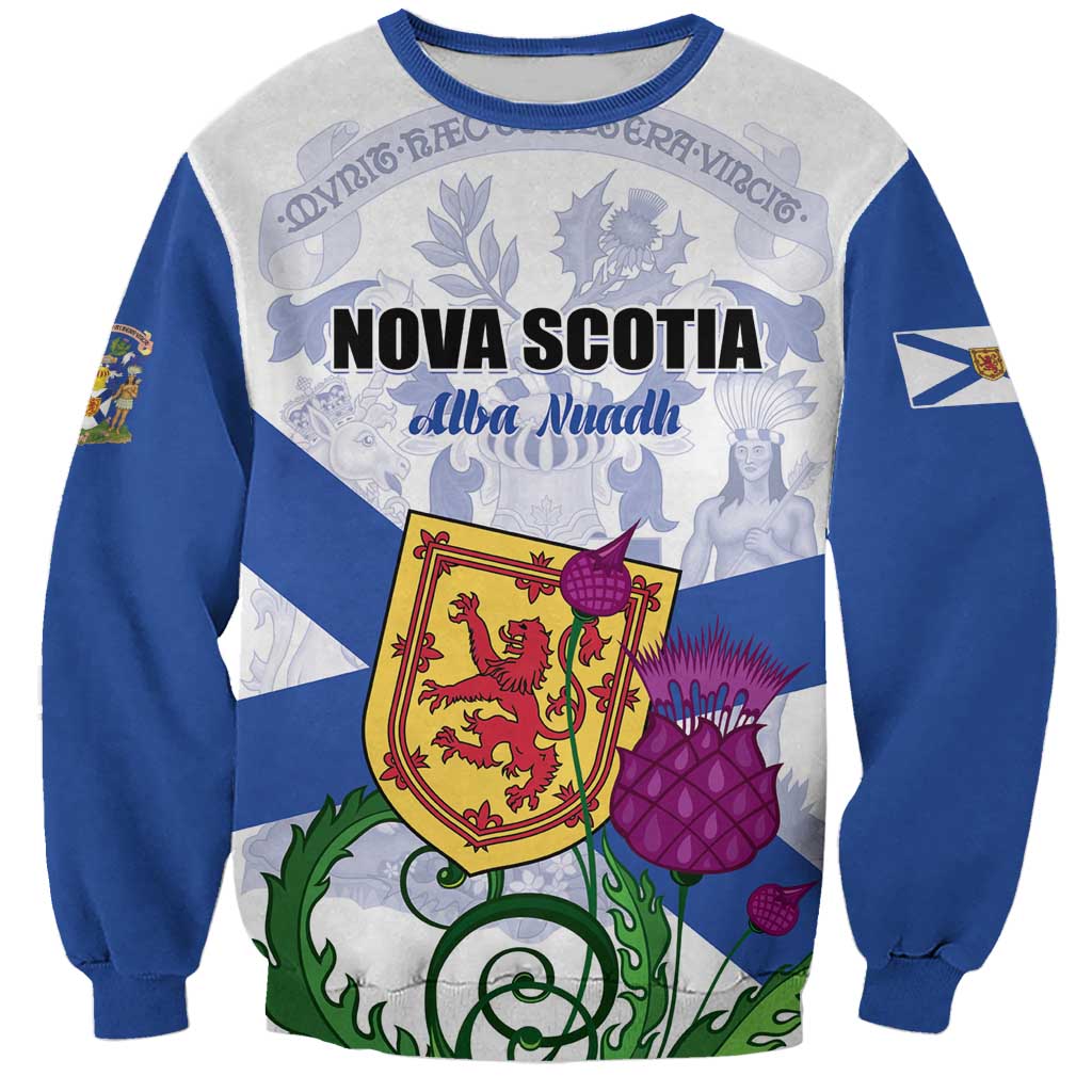 Personalized Canada Nova Scotia Province Sweatshirt One Defends and The Other Conquers