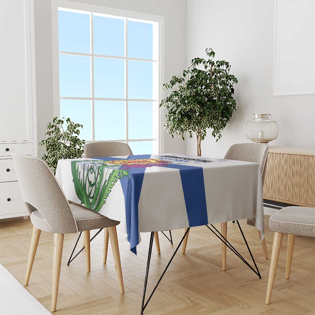 Canada Nova Scotia Province Tablecloth One Defends and The Other Conquers