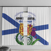 Canada Nova Scotia Province Window Curtain One Defends and The Other Conquers