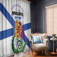 Canada Nova Scotia Province Window Curtain One Defends and The Other Conquers