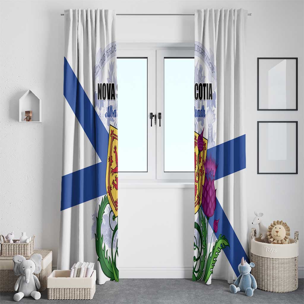 Canada Nova Scotia Province Window Curtain One Defends and The Other Conquers