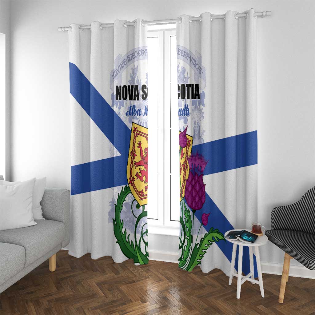 Canada Nova Scotia Province Window Curtain One Defends and The Other Conquers