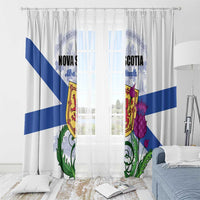 Canada Nova Scotia Province Window Curtain One Defends and The Other Conquers