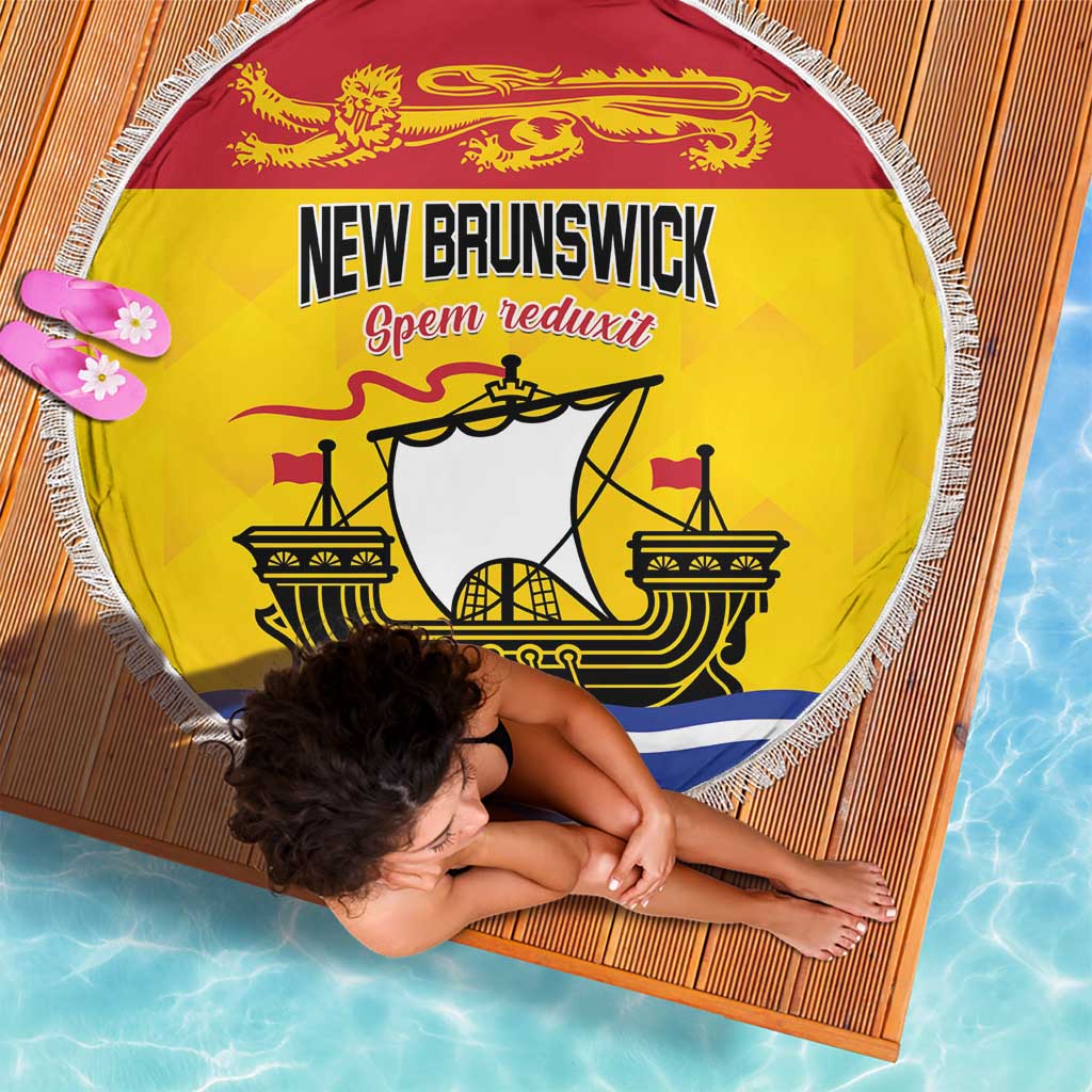 Canada New Brunswick Province Beach Blanket Golden Lion Lymphad