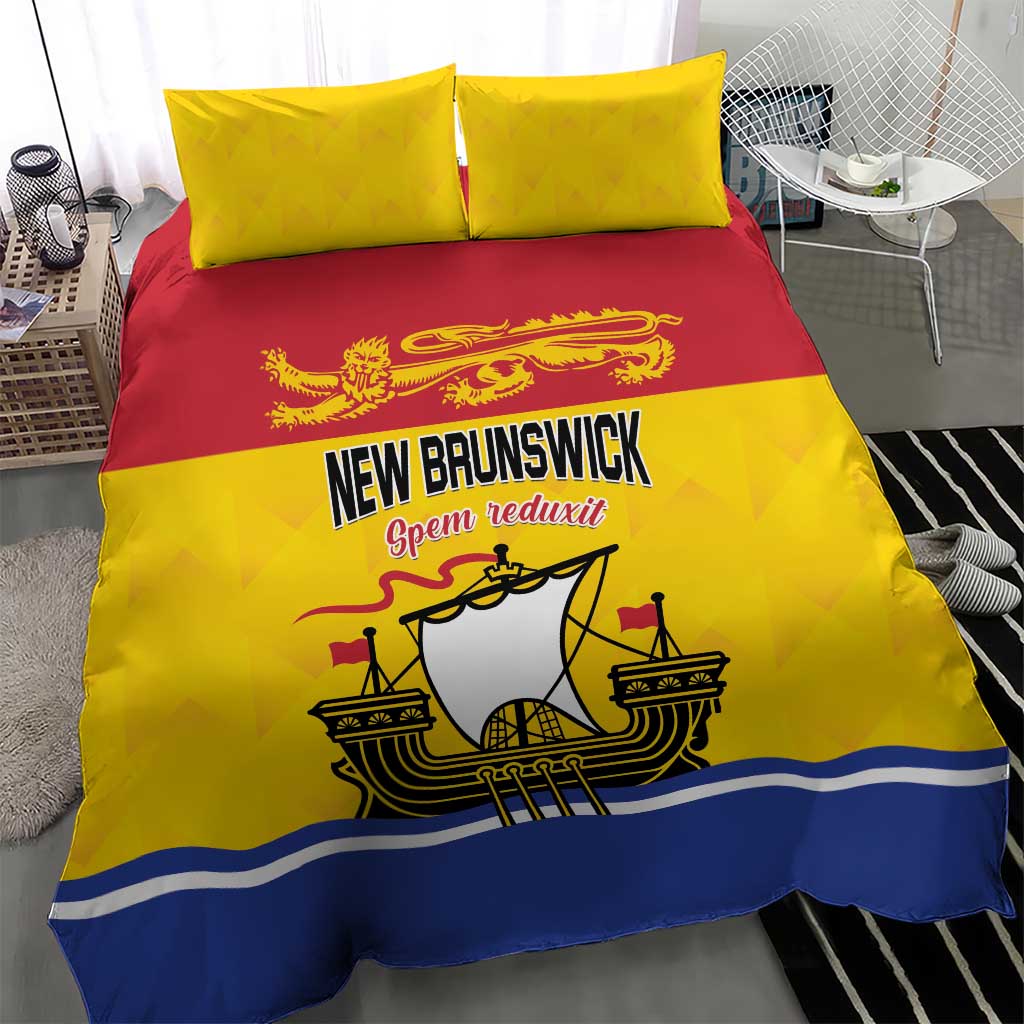 Canada New Brunswick Province Bedding Set Golden Lion Lymphad