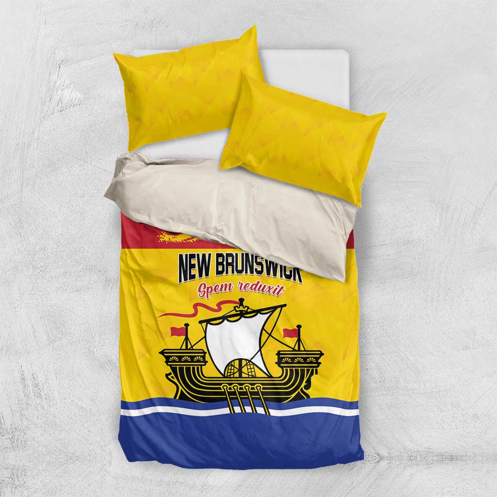 Canada New Brunswick Province Bedding Set Golden Lion Lymphad