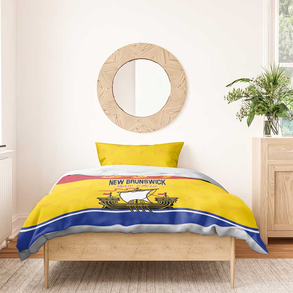 Canada New Brunswick Province Bedding Set Golden Lion Lymphad