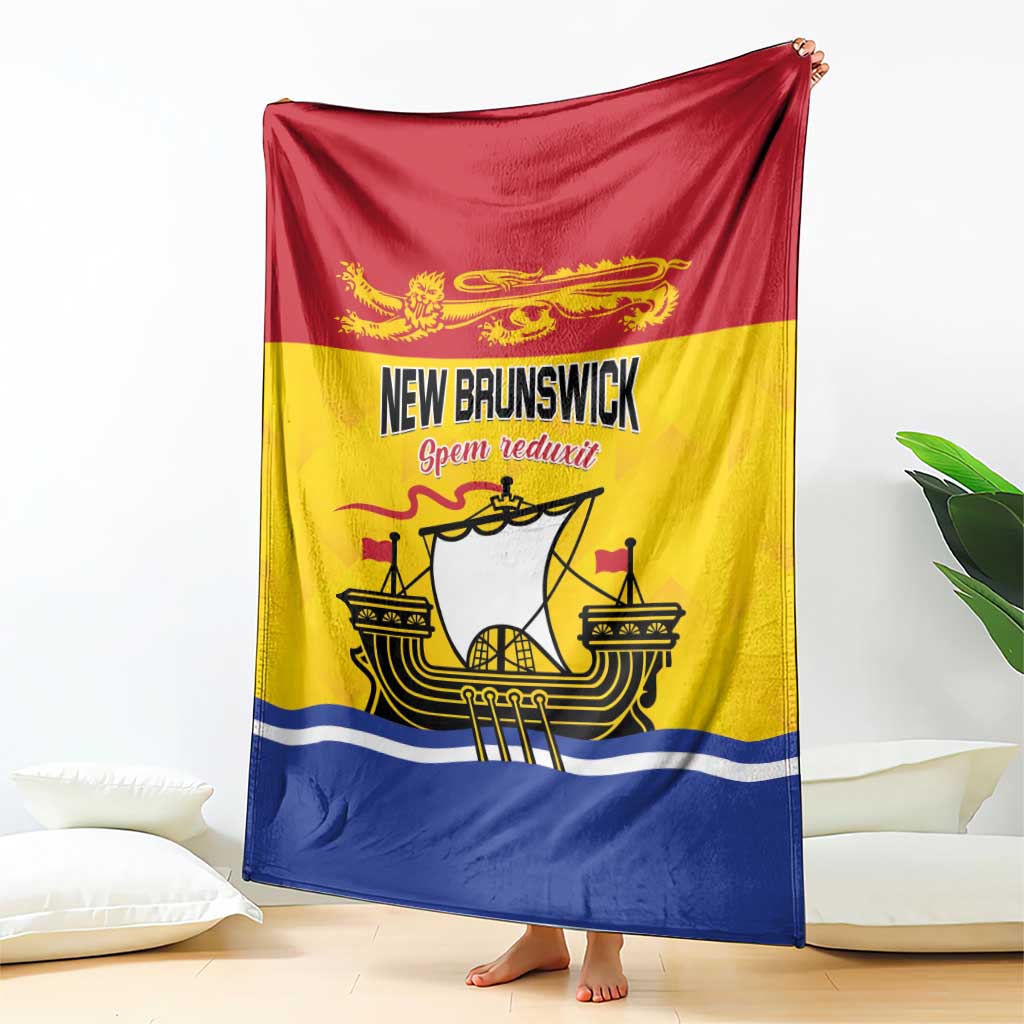 Canada New Brunswick Province Blanket Golden Lion Lymphad