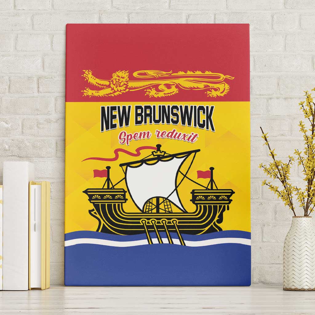 Canada New Brunswick Province Canvas Wall Art Golden Lion Lymphad
