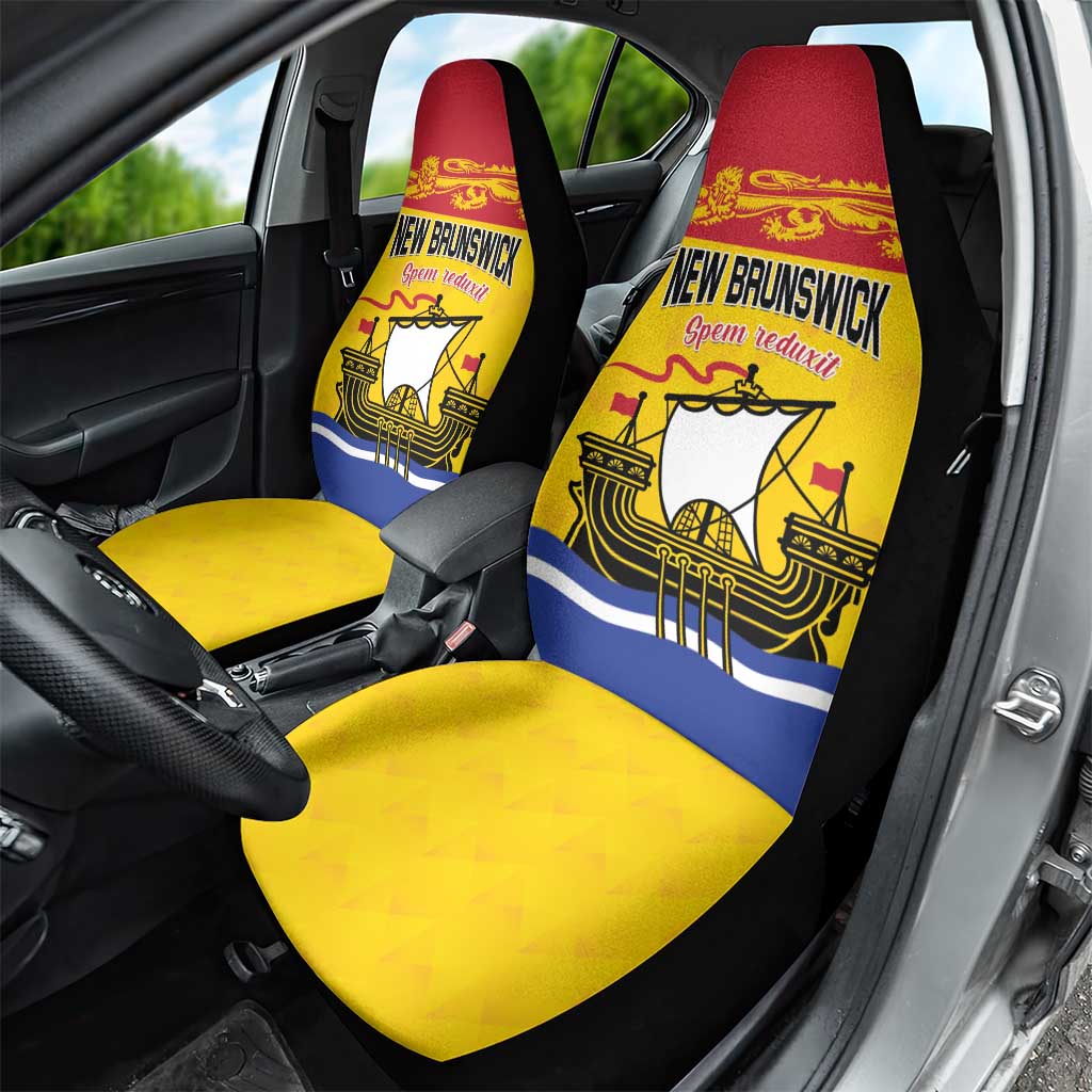 Canada New Brunswick Province Car Seat Cover Golden Lion Lymphad