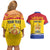 Personalized Canada New Brunswick Province Couples Matching Off Shoulder Short Dress and Hawaiian Shirt Golden Lion Lymphad