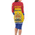 Personalized Canada New Brunswick Province Family Matching Long Sleeve Bodycon Dress and Hawaiian Shirt Golden Lion Lymphad