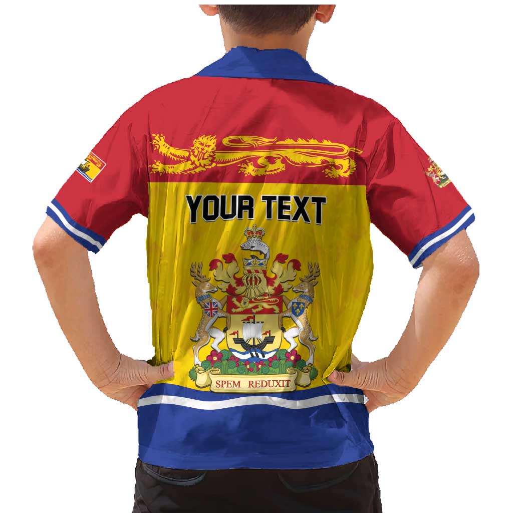 Personalized Canada New Brunswick Province Family Matching Mermaid Dress and Hawaiian Shirt Golden Lion Lymphad