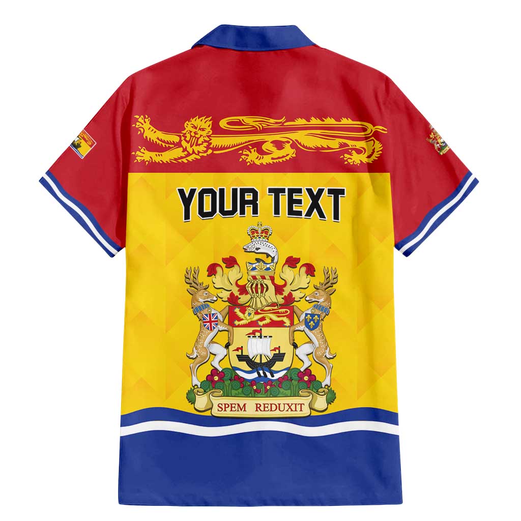 Personalized Canada New Brunswick Province Family Matching Mermaid Dress and Hawaiian Shirt Golden Lion Lymphad