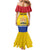 Personalized Canada New Brunswick Province Family Matching Mermaid Dress and Hawaiian Shirt Golden Lion Lymphad