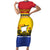 Personalized Canada New Brunswick Province Family Matching Short Sleeve Bodycon Dress and Hawaiian Shirt Golden Lion Lymphad