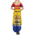 Personalized Canada New Brunswick Province Family Matching Summer Maxi Dress and Hawaiian Shirt Golden Lion Lymphad