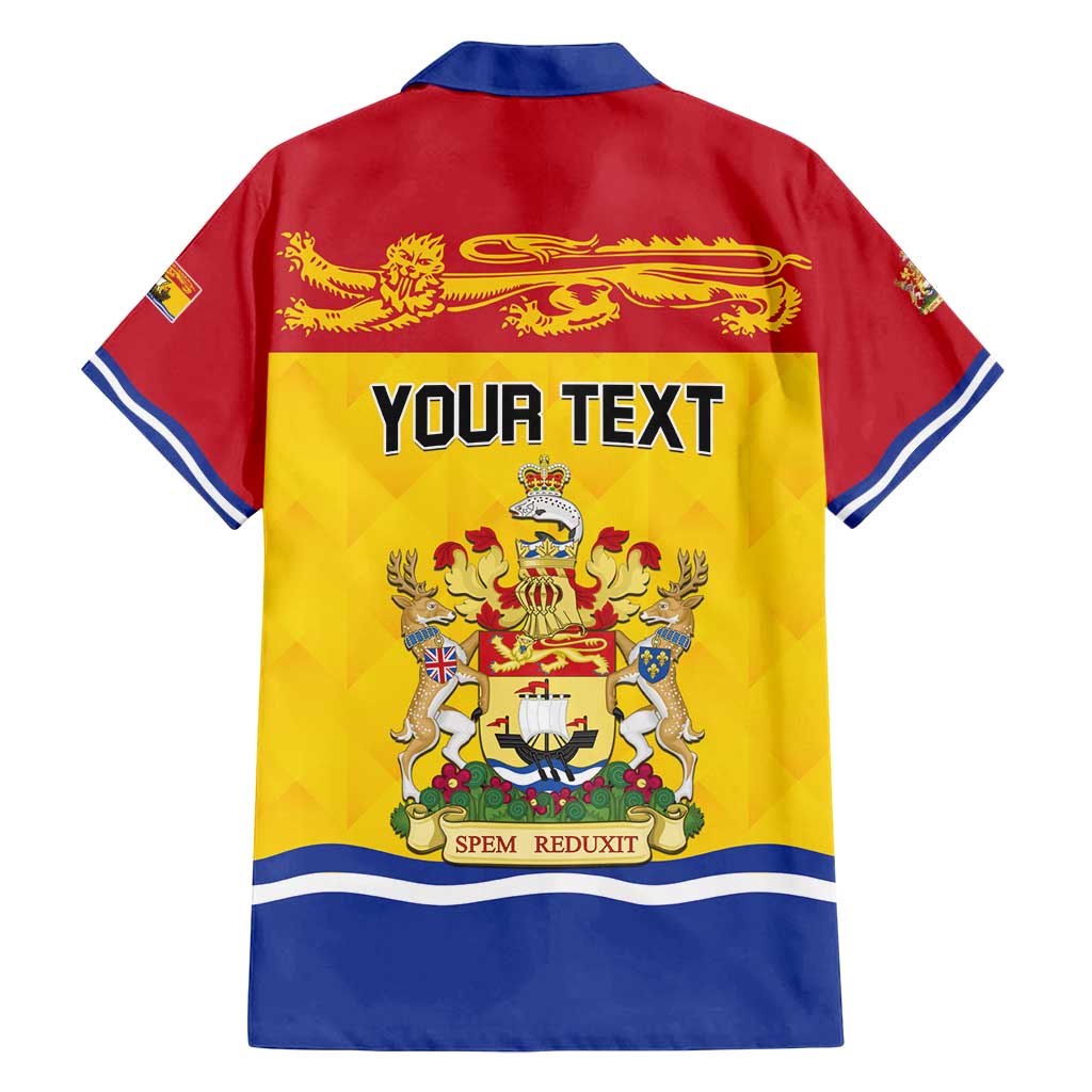 Personalized Canada New Brunswick Province Family Matching Tank Maxi Dress and Hawaiian Shirt Golden Lion Lymphad