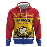Personalized Canada New Brunswick Province Hoodie Golden Lion Lymphad