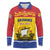 Personalized Canada New Brunswick Province Long Sleeve Polo Shirt Golden Lion Lymphad