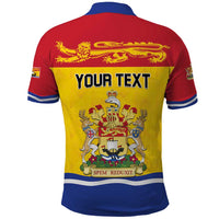 Personalized Canada New Brunswick Province Polo Shirt Golden Lion Lymphad