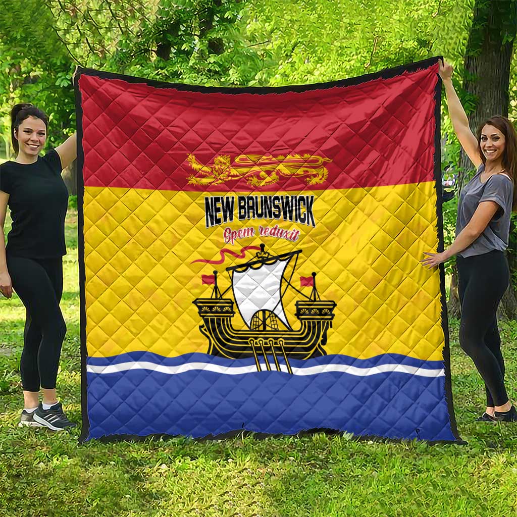 Canada New Brunswick Province Quilt Golden Lion Lymphad