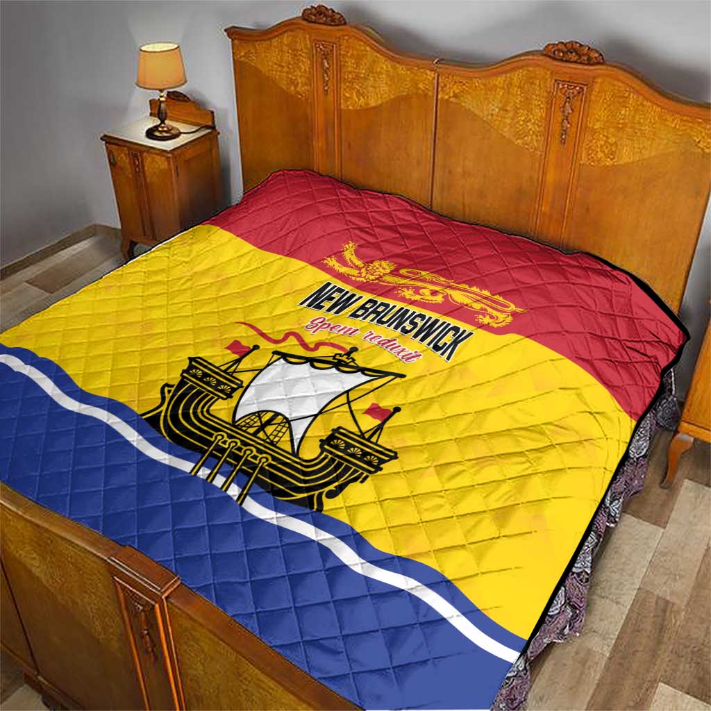 Canada New Brunswick Province Quilt Golden Lion Lymphad