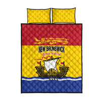 Canada New Brunswick Province Quilt Bed Set Golden Lion Lymphad