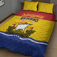 Canada New Brunswick Province Quilt Bed Set Golden Lion Lymphad