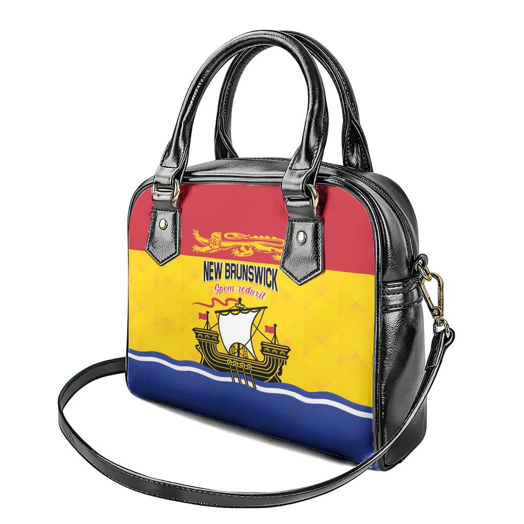 Canada New Brunswick Province Shoulder Handbag Golden Lion Lymphad